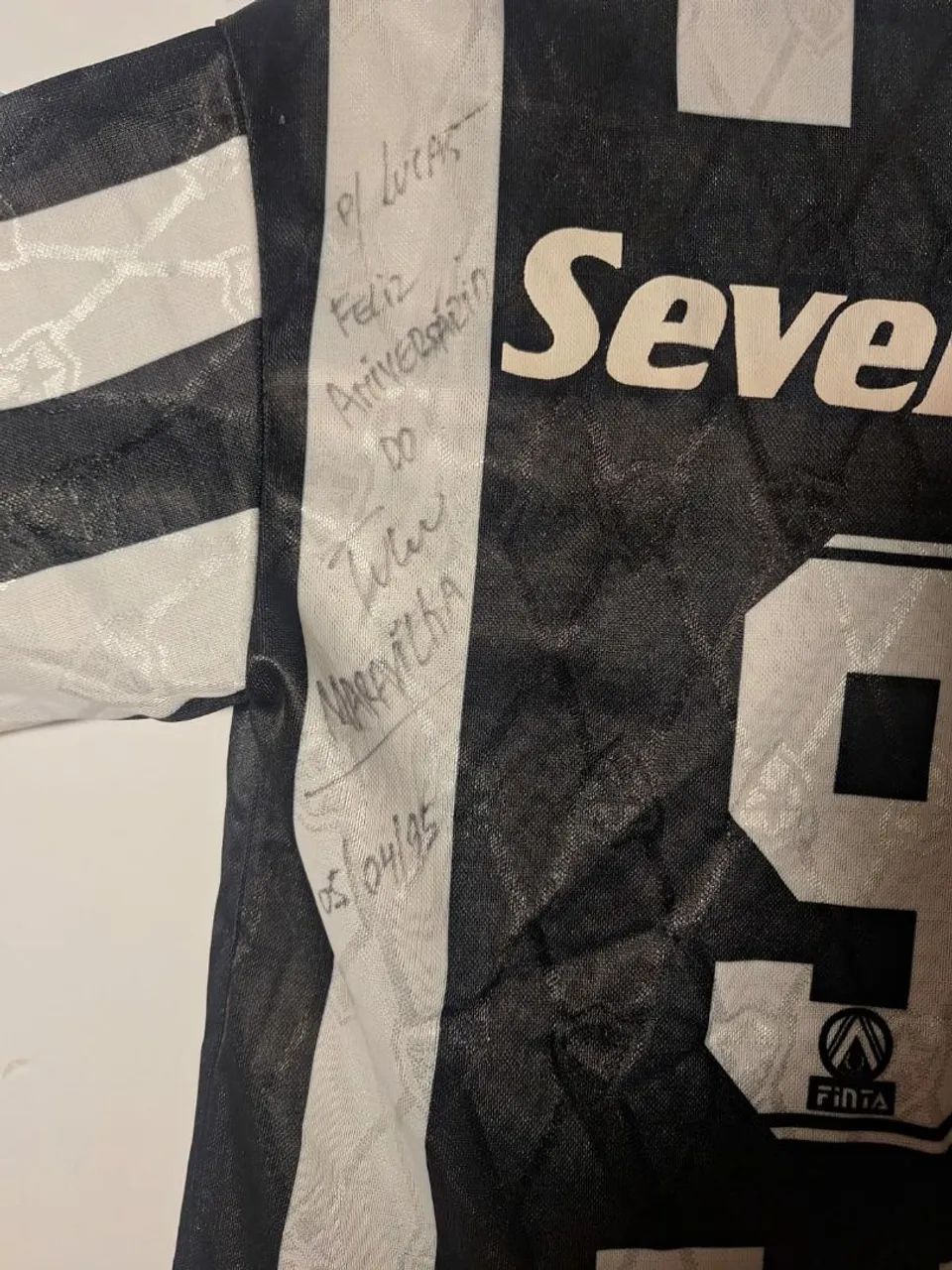 Uniforme Botafogo 1995 - Assinada em 95 por Túlio Maravilha - Foto 3