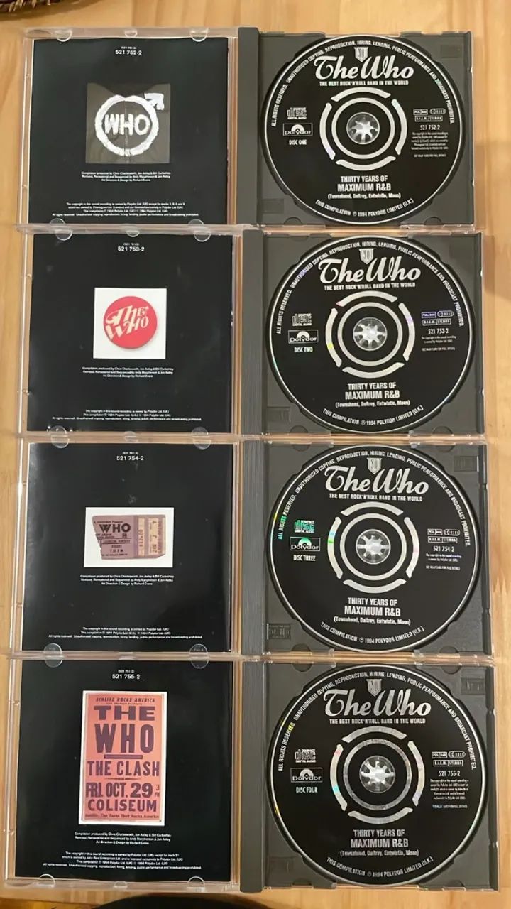 The Who CDまとめ DVD The Who - Thirty Years of Maximum R&B - 4 CDs Originais - CDs