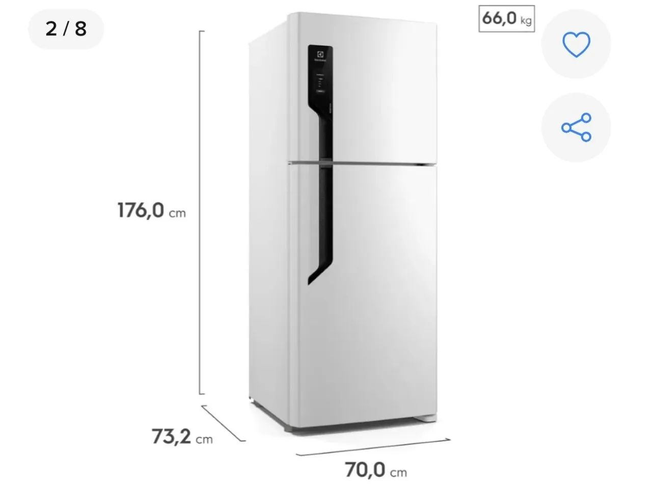 Geladeira Eletrolux Frost Free top freezer 2 portas tf55 431 L - Foto 2