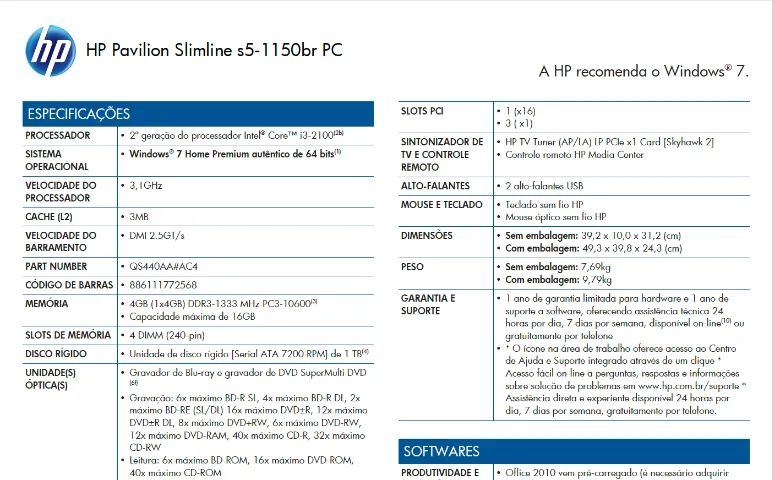 HP Pavilion Slimline  - Foto 4