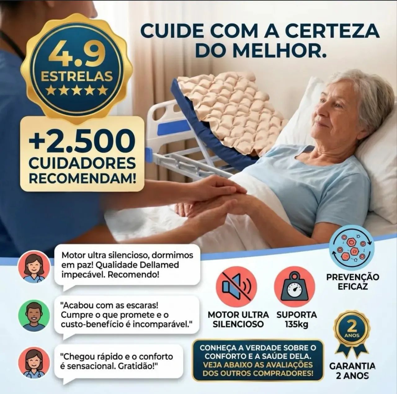 Colchão Anti Escaras Air Plus - Com Motor - Foto 3