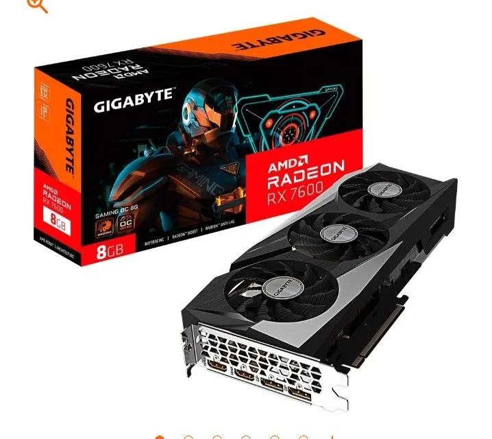 Placa de Vídeo RX 7600 Gigabyte 8GB - Semi Nova, apenas 2 meses de uso - R$1250
