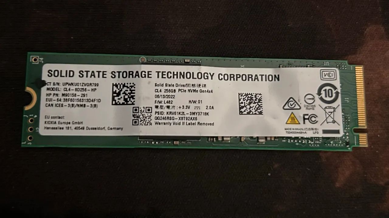 Hd SSD NVME HP 256Gb
