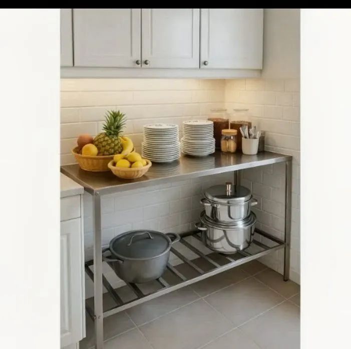 Bancada em Inox com Paneleiro - Foto 2