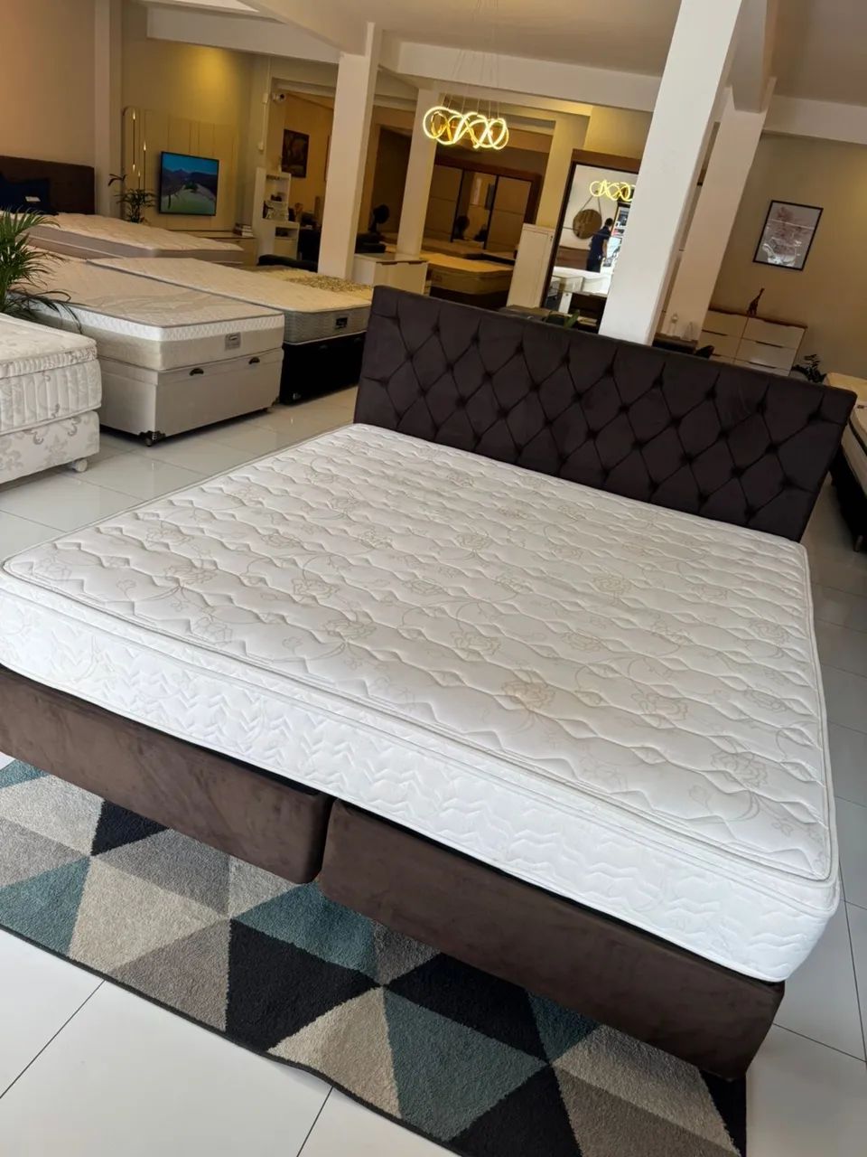 Cama box KING COM COLCHÃO E CABECEIRA MAXFLEX - Entrego!  - Foto 3