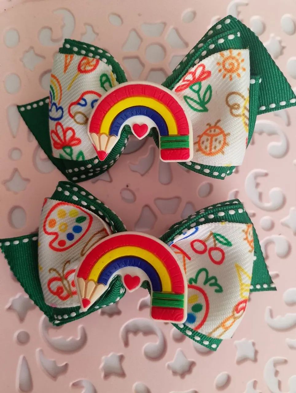 Combo laços escolar verde