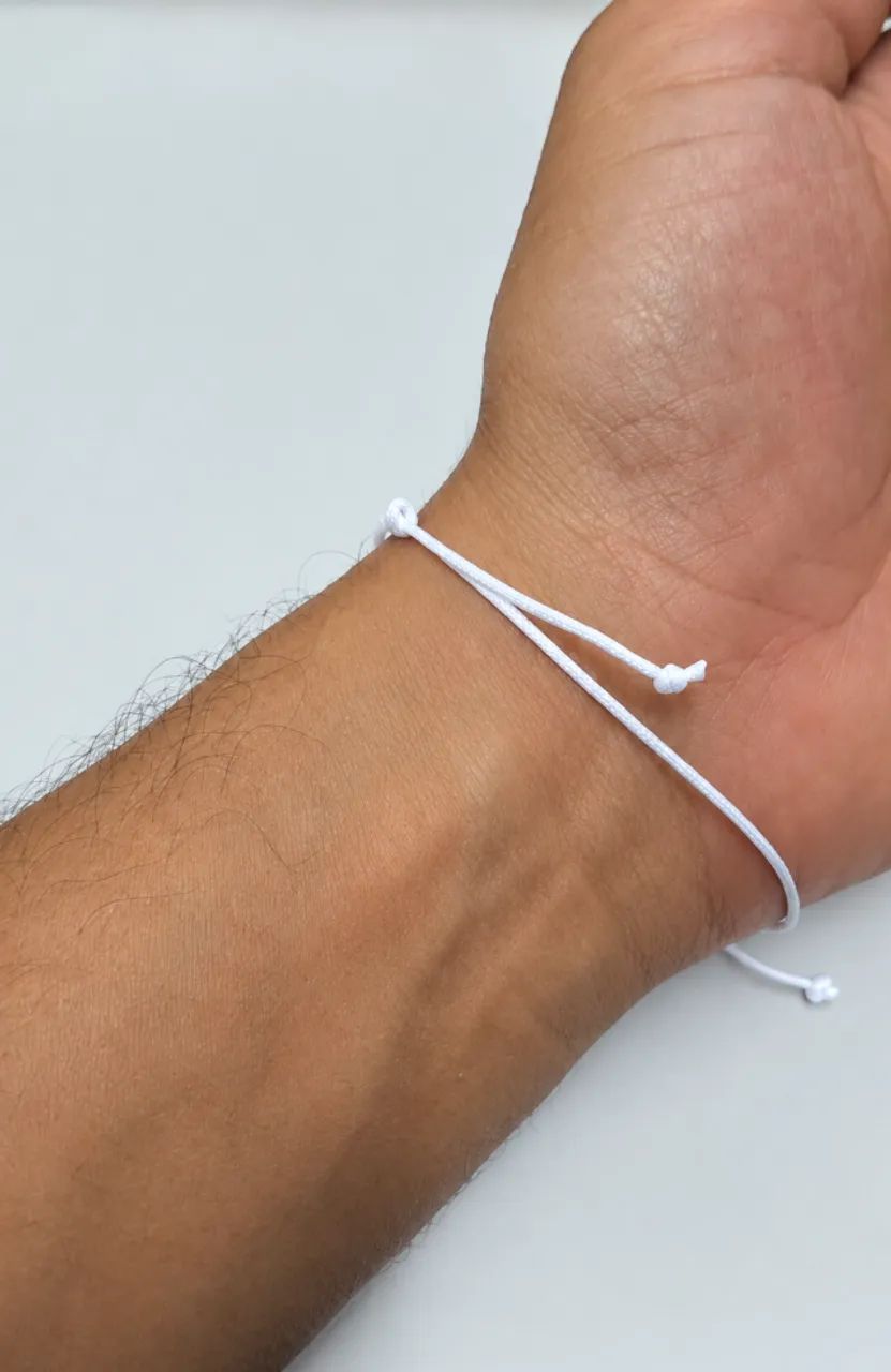 pulseira com nó para regulagem fio de seda - Foto 5