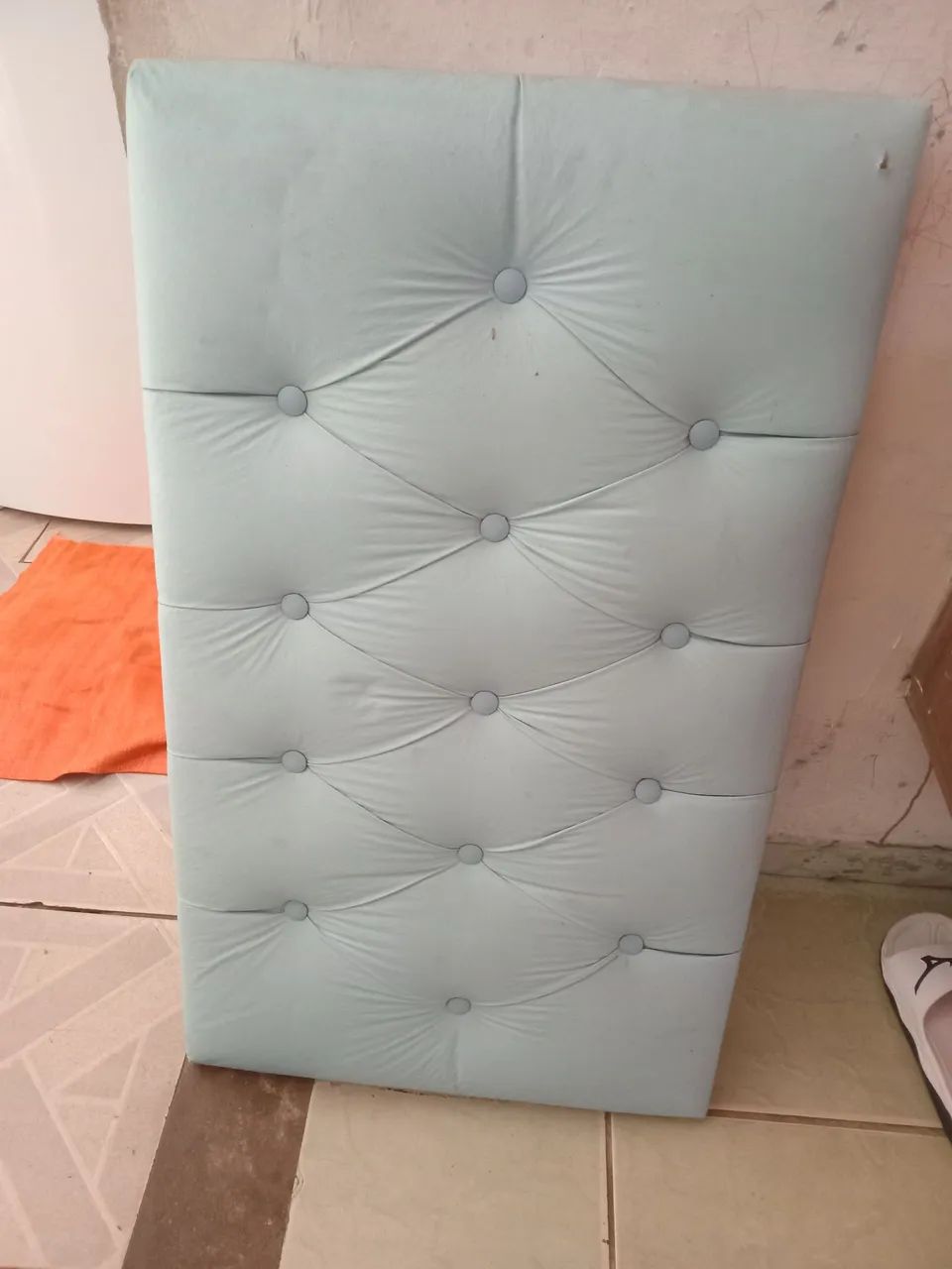 Cabeceira azul solteiro