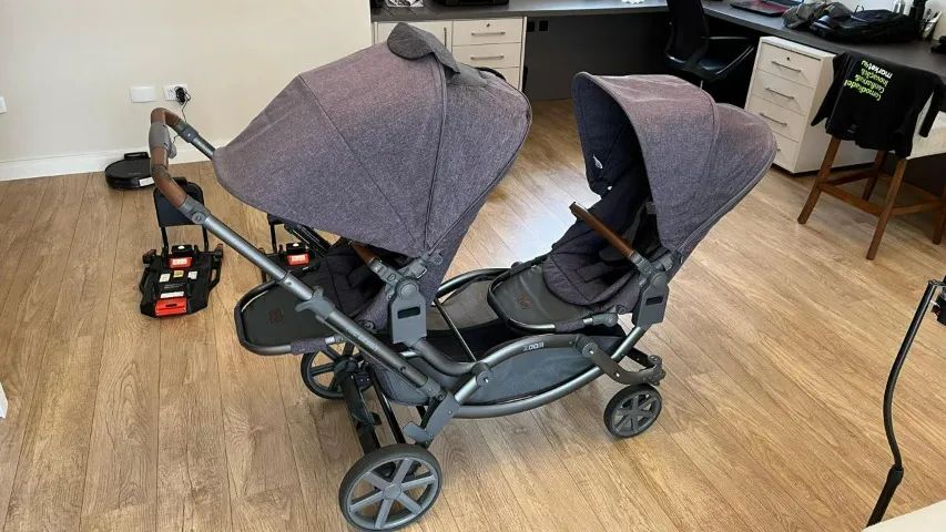 Carrinho Gêmeos ABC Design Zoom + 2 Risus + 2 Bases Isofix - Foto 5