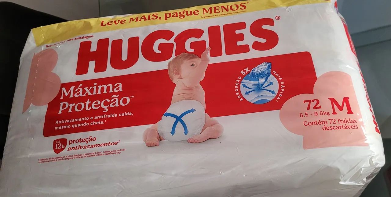 FRALDA Huggies Máxima Proteção M (pacote fechado) - Foto 2