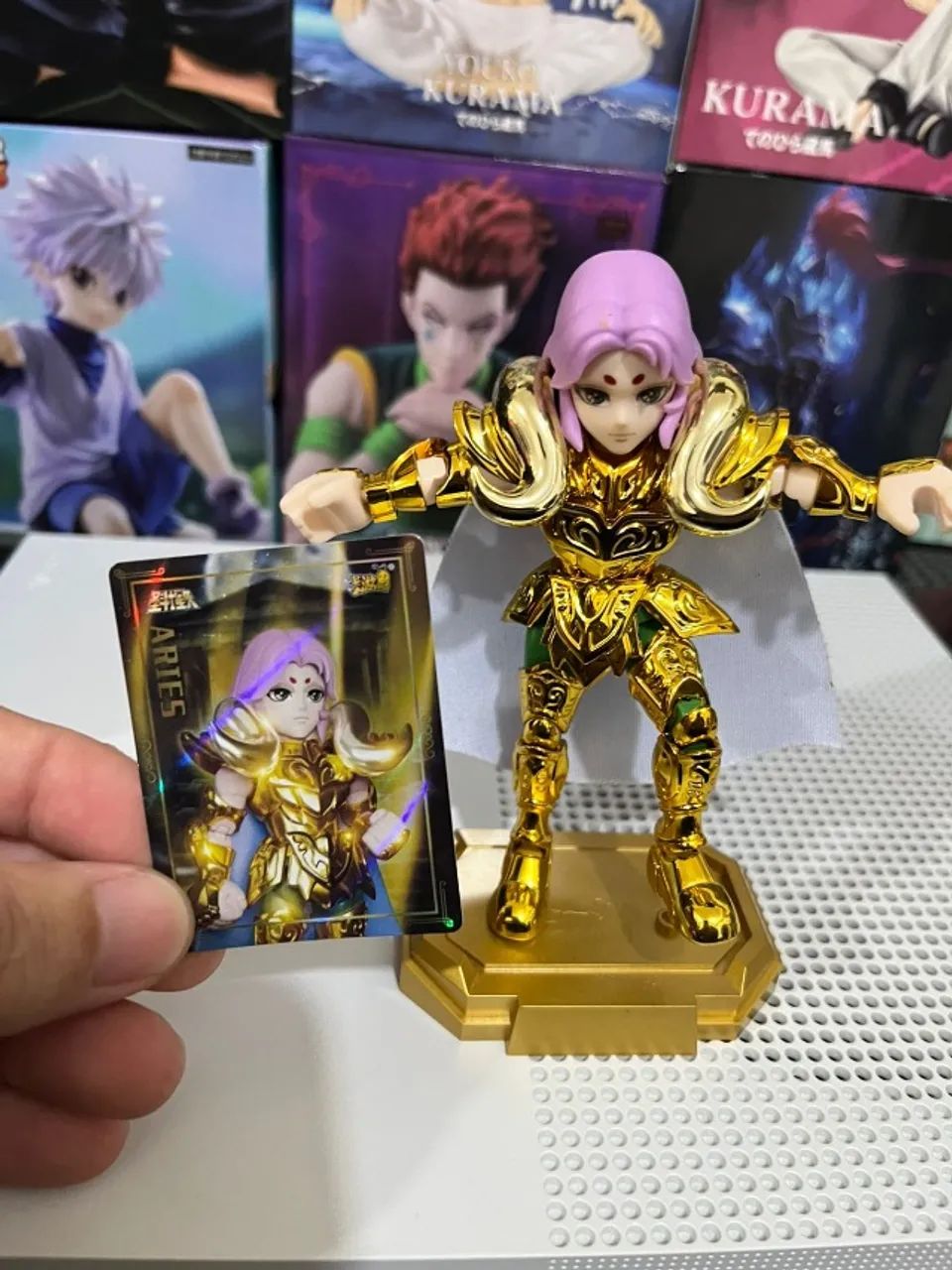 Boneco Mu de Áries Cavaleiros do Zodíaco Articulado e Montável - Foto 3