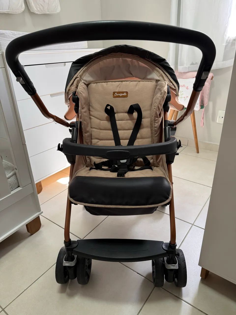 Kit Carrinho de Bebê com Bebê Conforto - Conservado - Foto 5