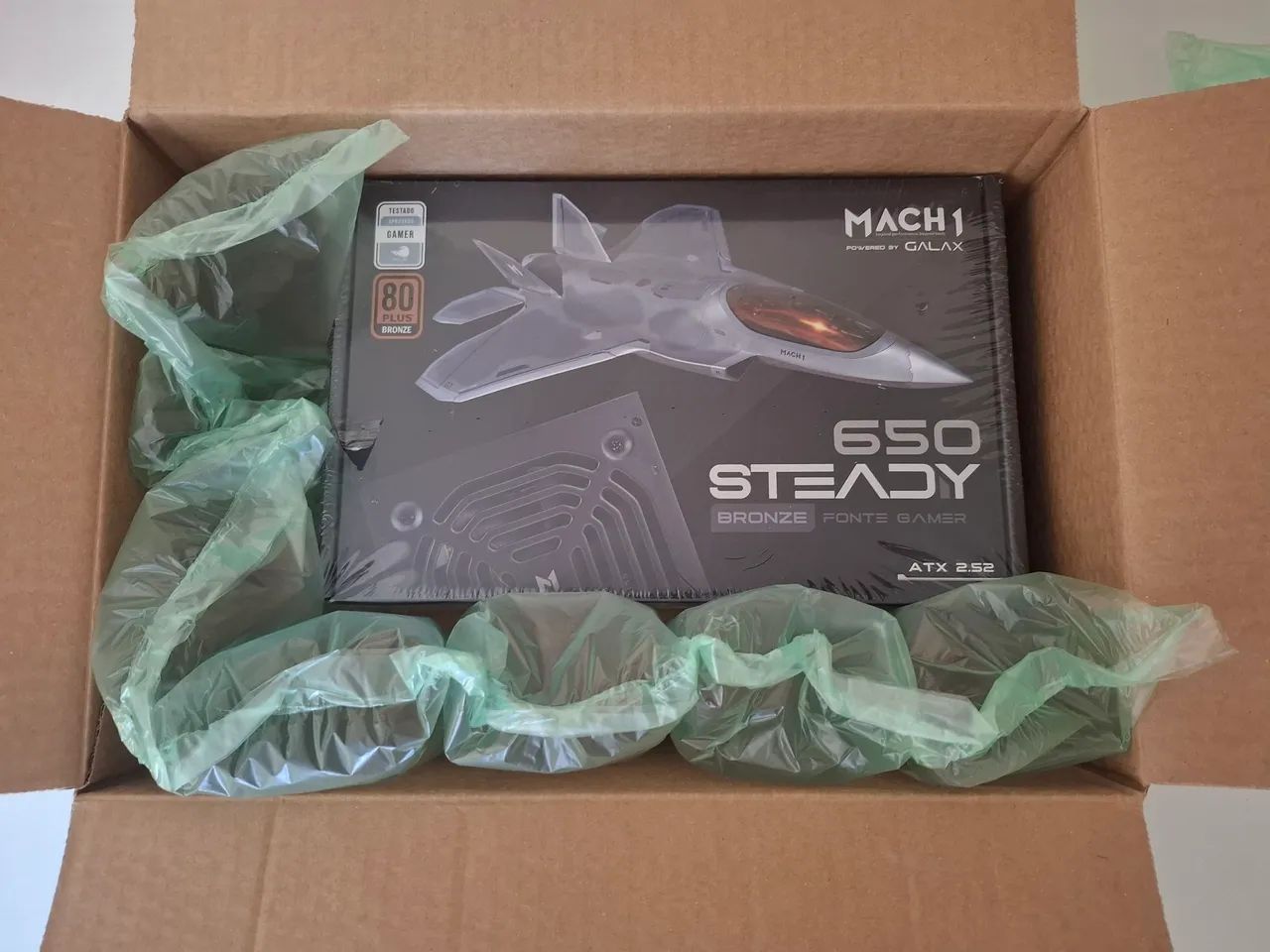 Fonte 650W Bronze 80 Plus Bronze, Mach 1 Steady - Nova/Lacrada