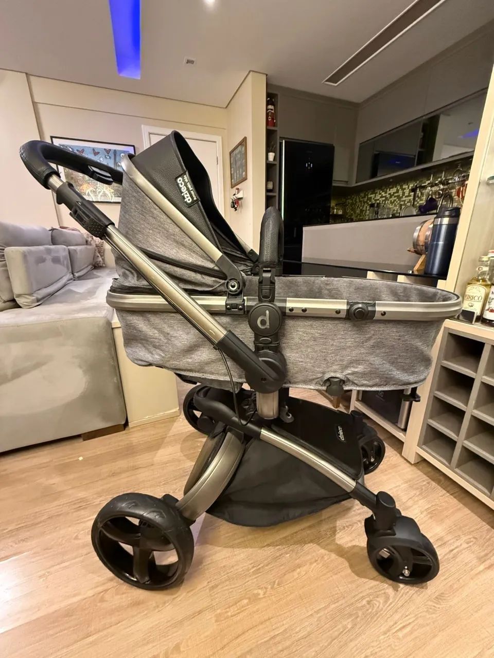 Carrinho Galzerano Vulcan Completo + Bebê Conforto e Base - Foto 2