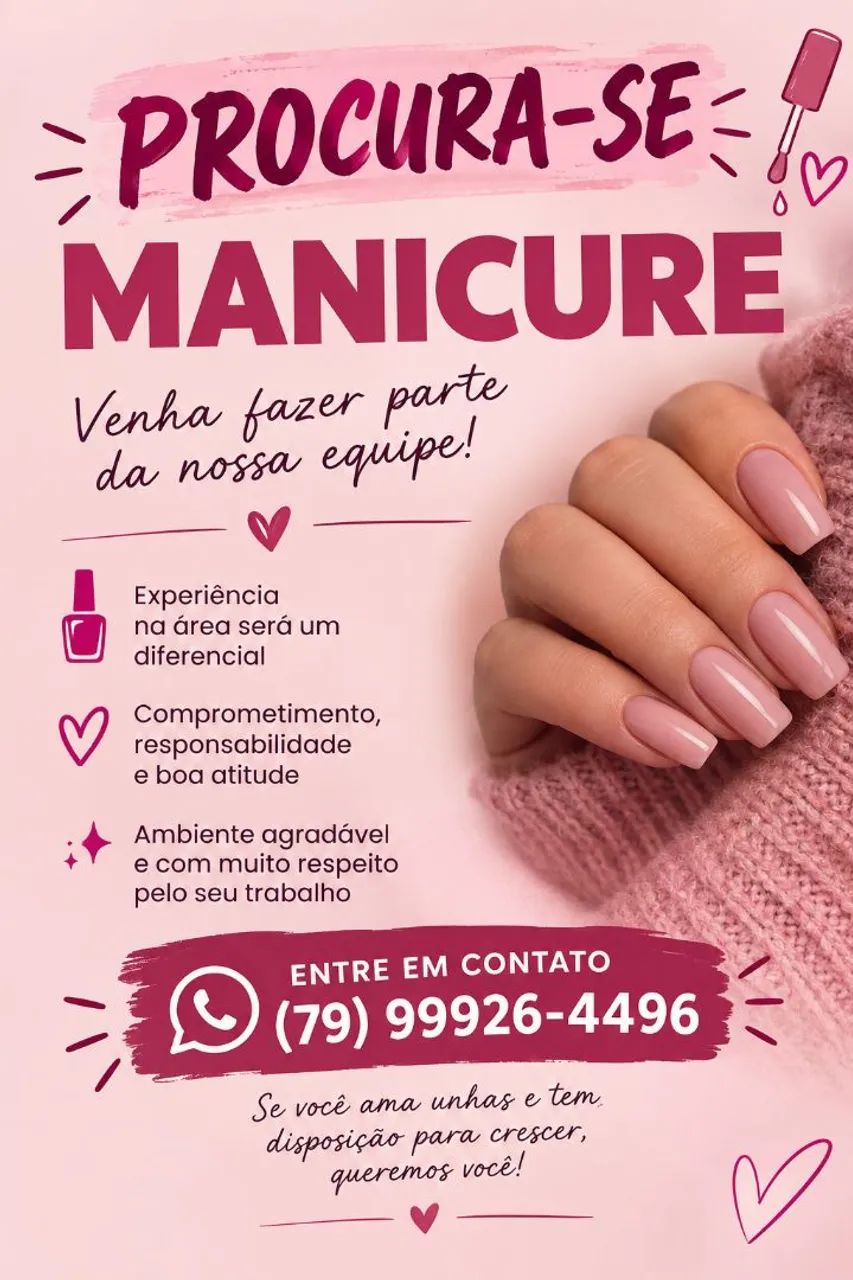 Vaga para manicure 