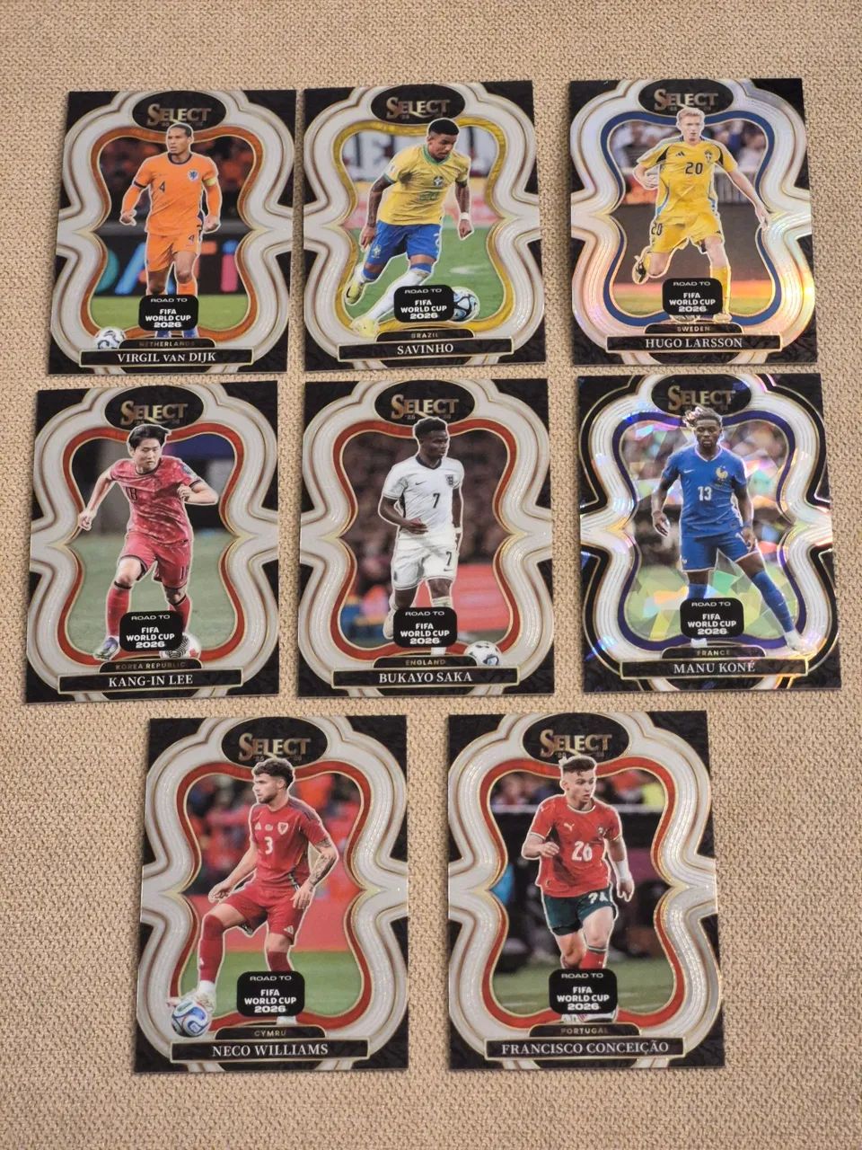 8 Cards Panini Select - Road to FIFA World Cup 2026