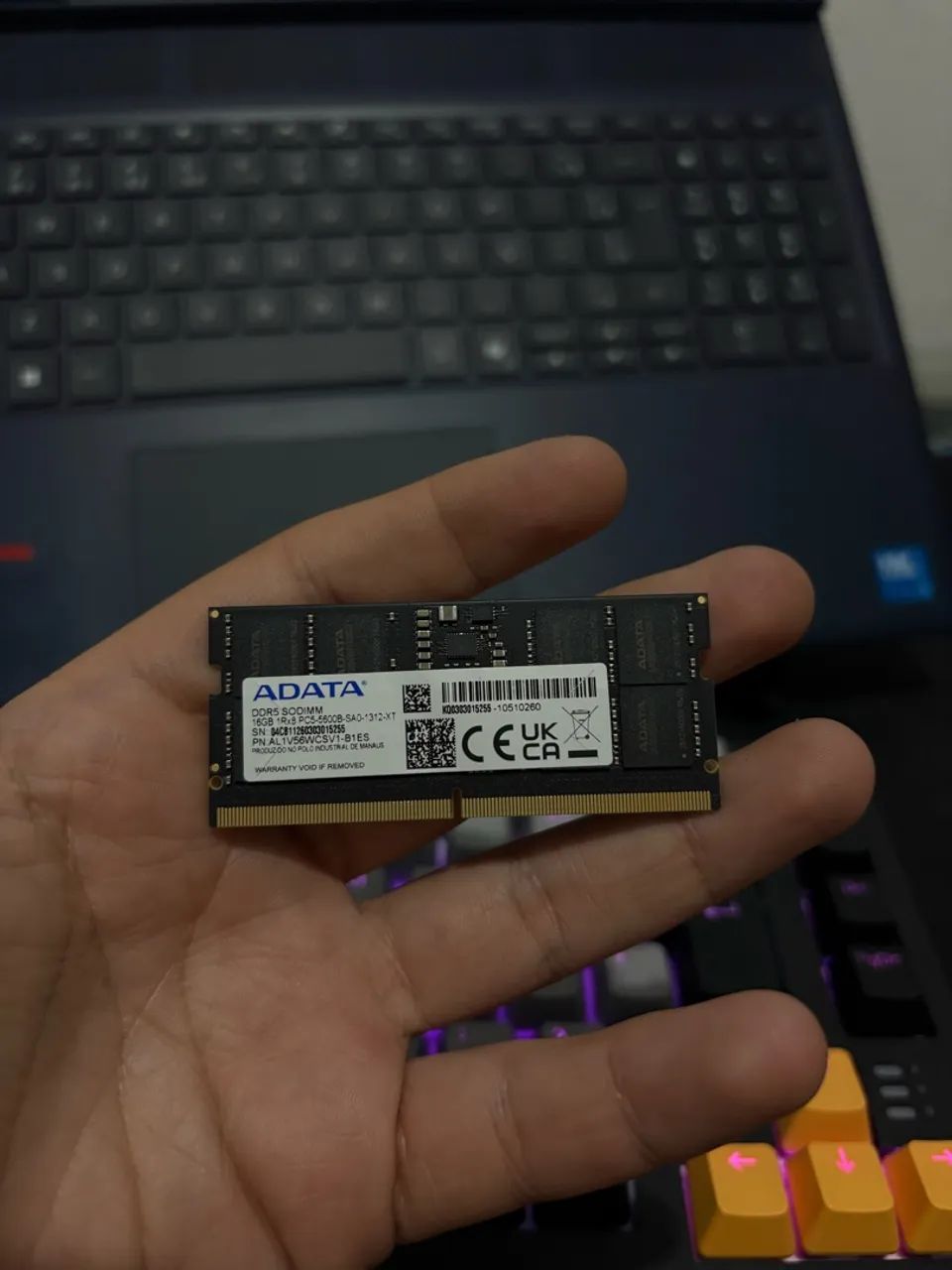 Memória RAM ADATA DDR5 16GB SODIMM (NOTEBOOK)