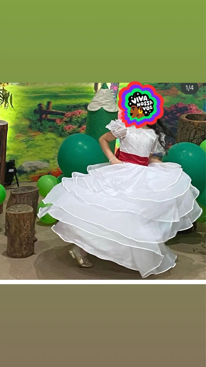 Vestido infantil formatura alugar 
