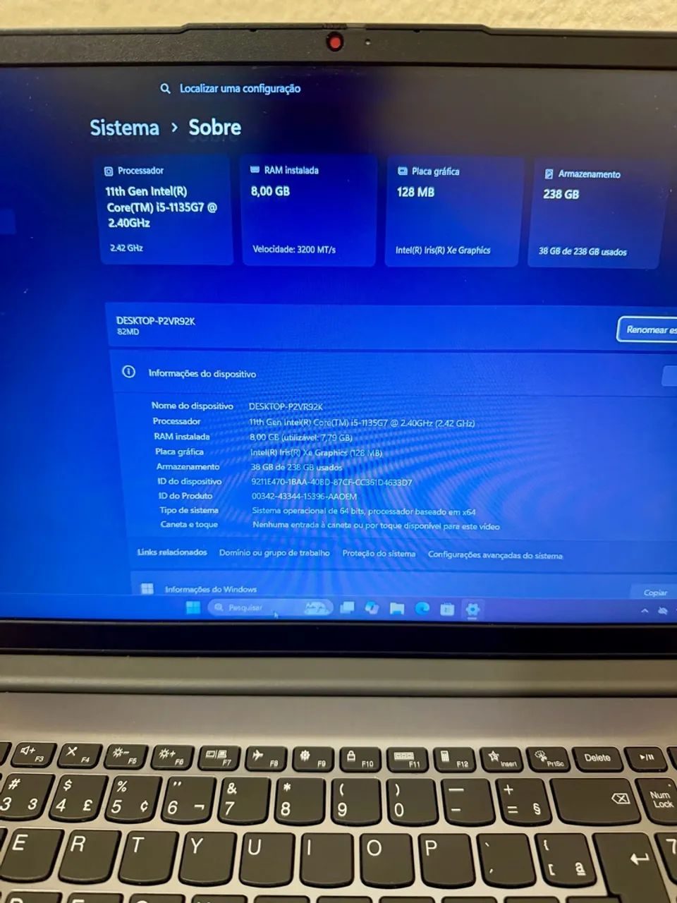 Notebook Lenovo i5 de 11 geração  - Foto 5