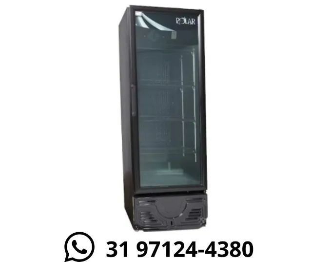 Refrigerador 405L Porta de Vidro Polar 