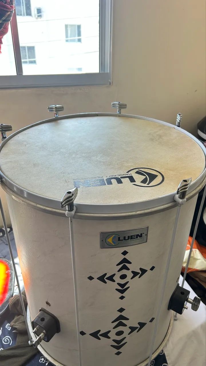 Surdo Luen Guetto profissional 18x60 branco - Foto 2