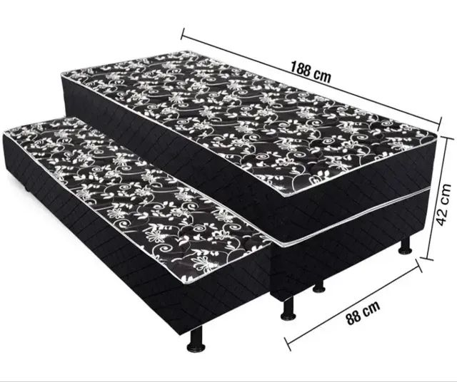 BICAMA CONFORT BLACK ESPUMA D26 EM OFERTA  - Foto 4