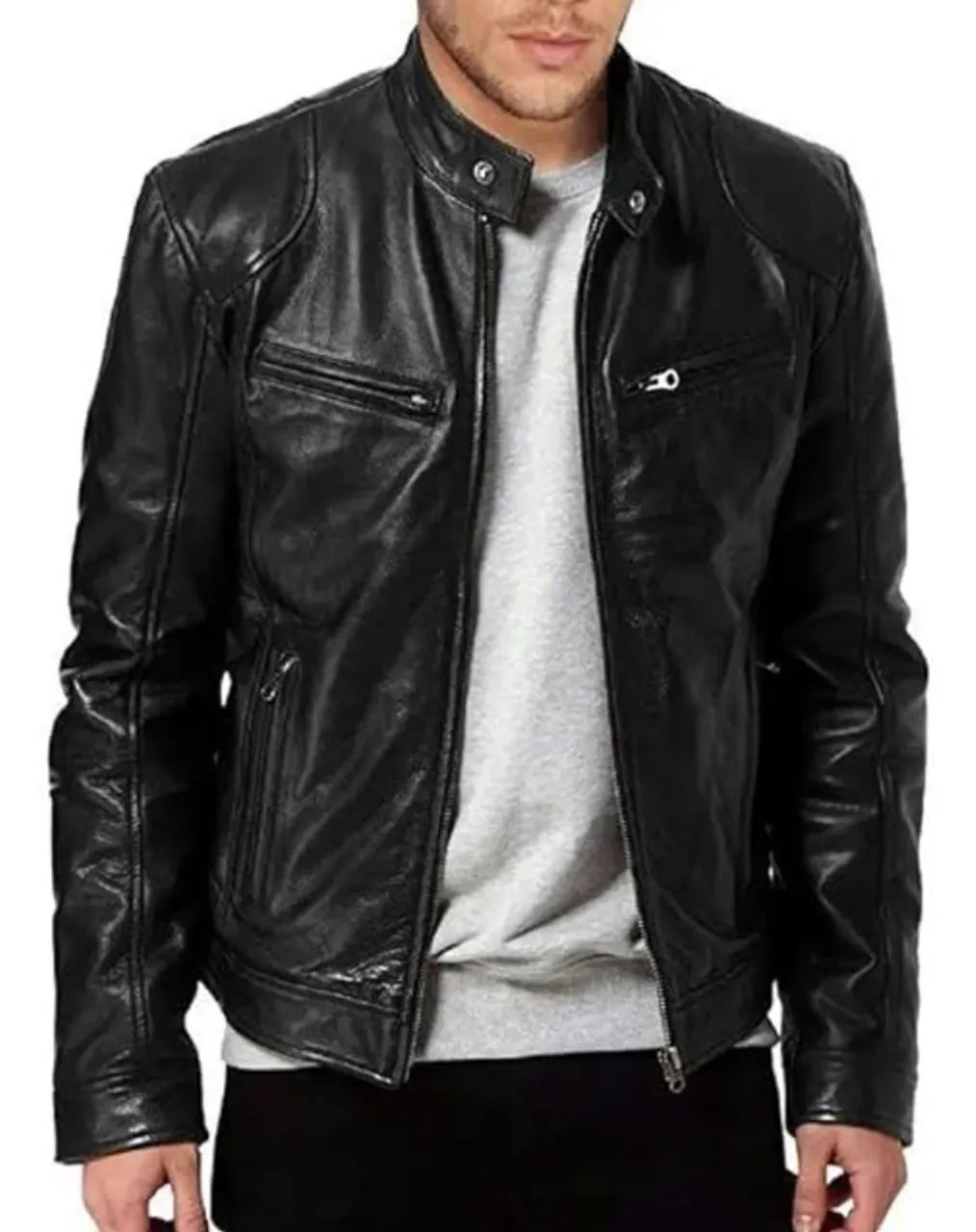 Jaqueta de couro Masculina 