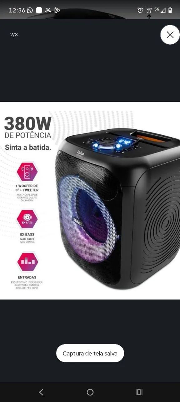 Caixa de som Bluetooth Philco  - Foto 3