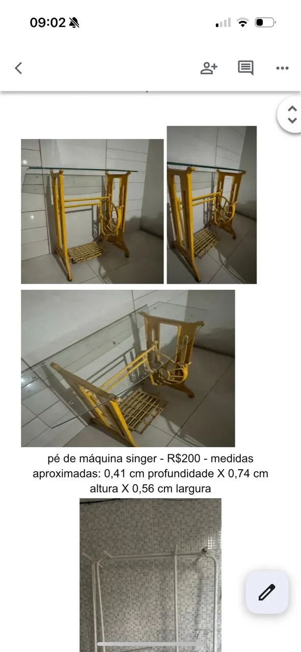 Pé de máquina de ferro