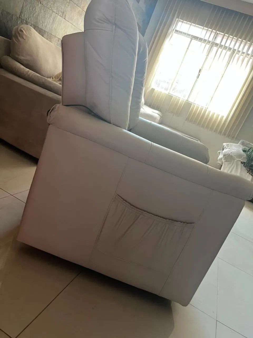  Poltrona elétrica reclinável Império na cor bege - Foto 4
