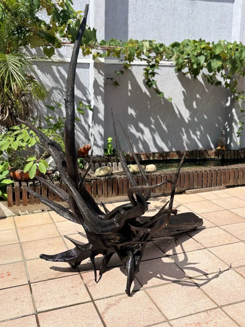 vendo tronco tratado de 1,75x1,50x1,35 metros, para decoração ou aquarismo e paisagismo  - Foto 5