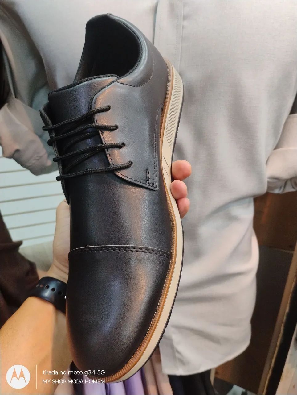Sapato masculino cadarço solado antiderrapante promoção de 199, por 159,  contato pelo zap - Foto 4