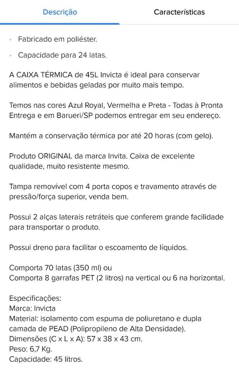 CAIXA TERMICA 45L (INVICTA) - Foto 5