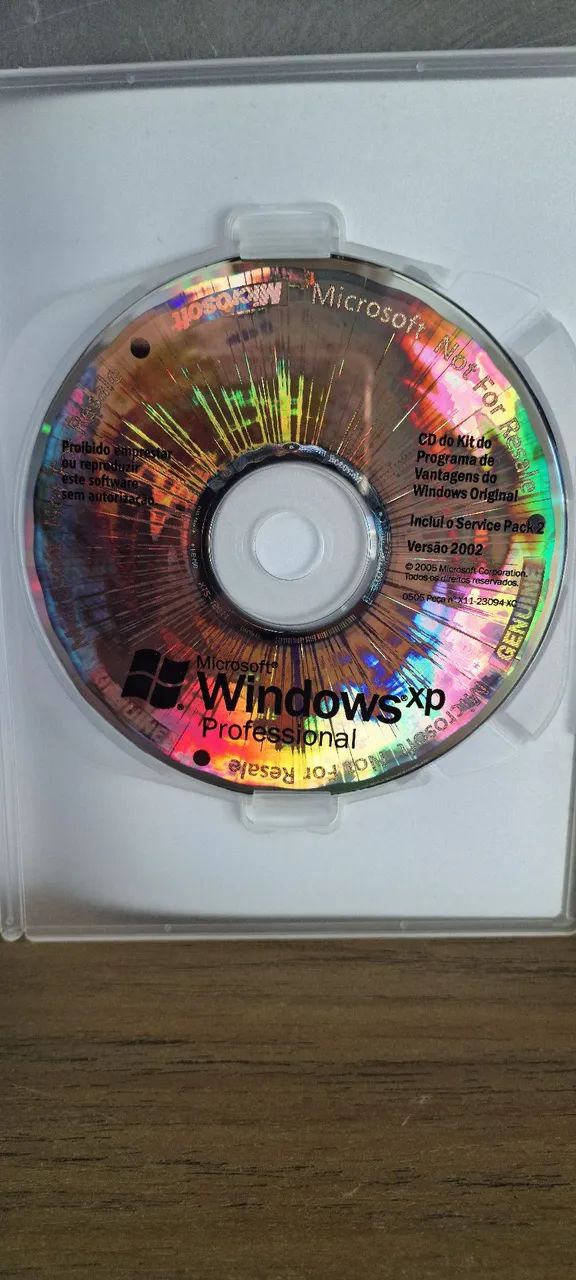 Cd Mídia Original Windows XP Professional Sem serial colecionador - Foto 2