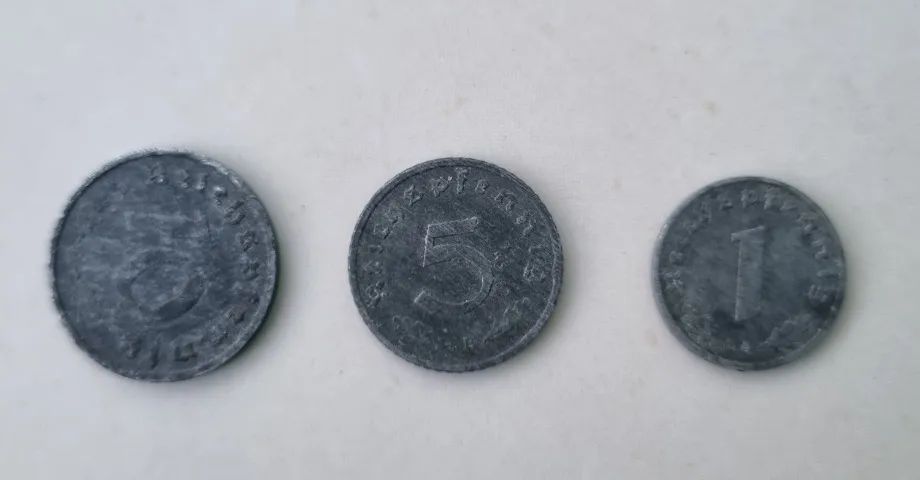Moedas alemãs reichspfennig de zinco - Foto 2