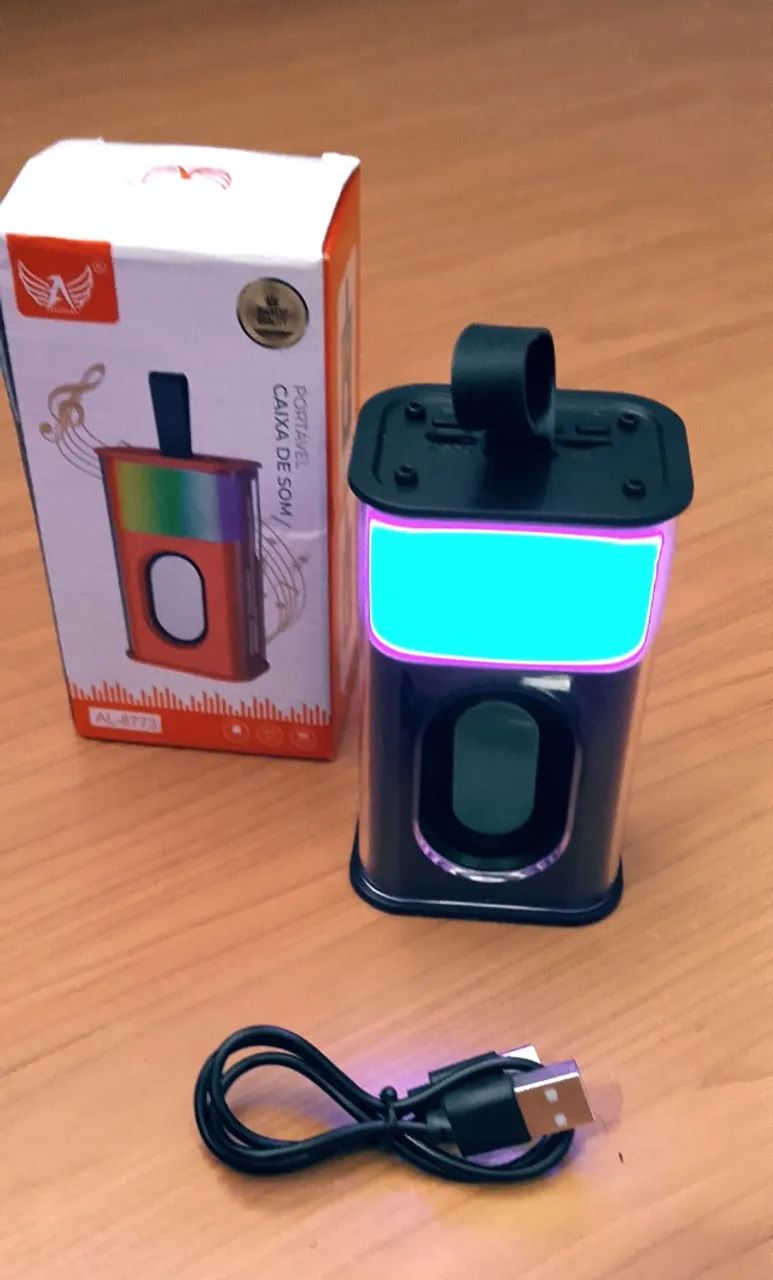 CAIXINHA DE SOM BLUETOOTH LED RGB