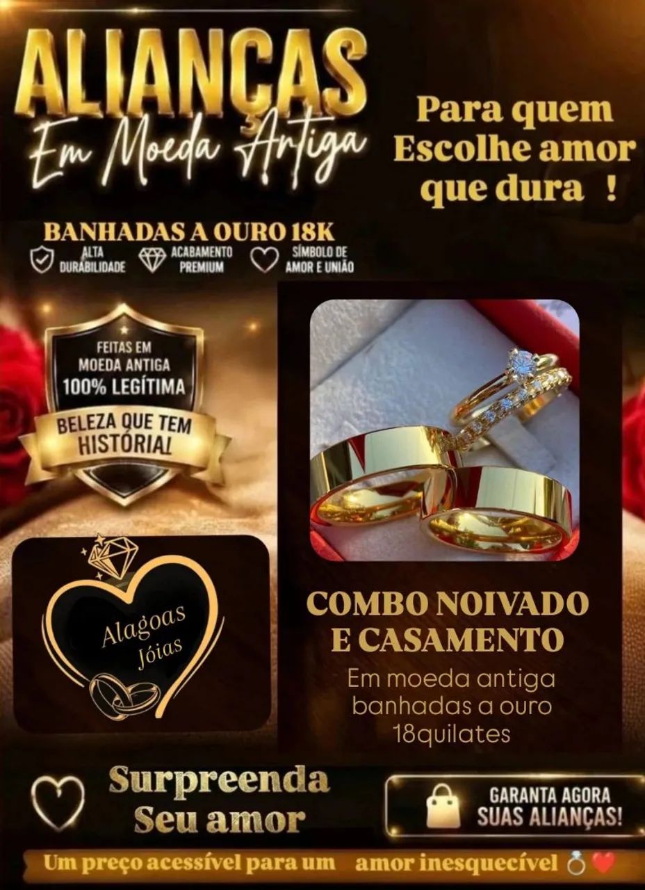 Alianças de moeda antiga  - Foto 4