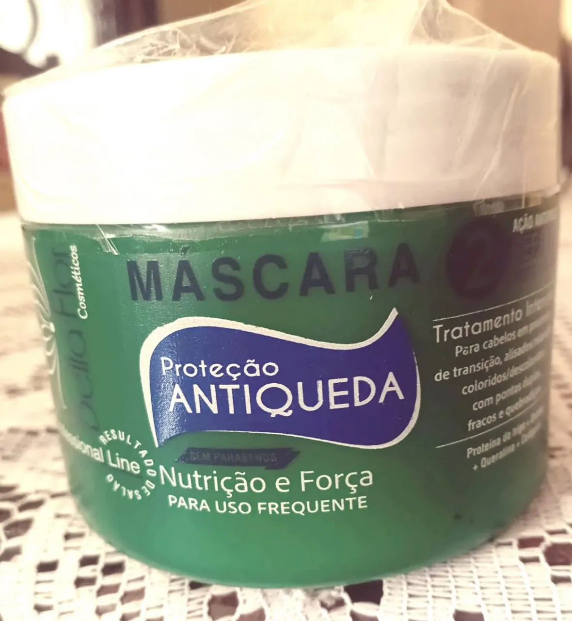 Máscara capilar para cabelos com queda