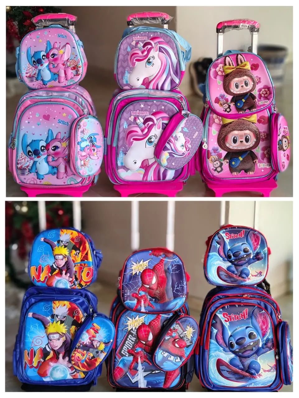 Kit Mochila Rodinhas 3 em 1 