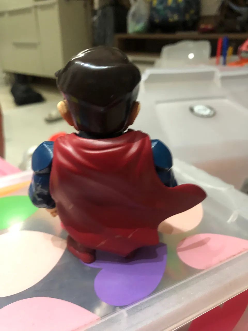 Boneco colecionável super man 