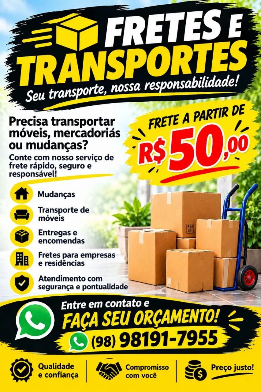 Frete, manda um Zap que eu levo.