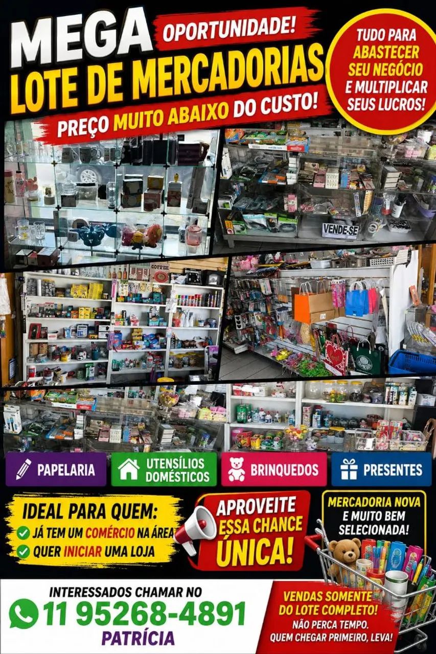 Lote de produtos variedades