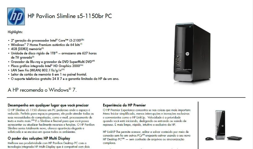 HP Pavilion Slimline  - Foto 5