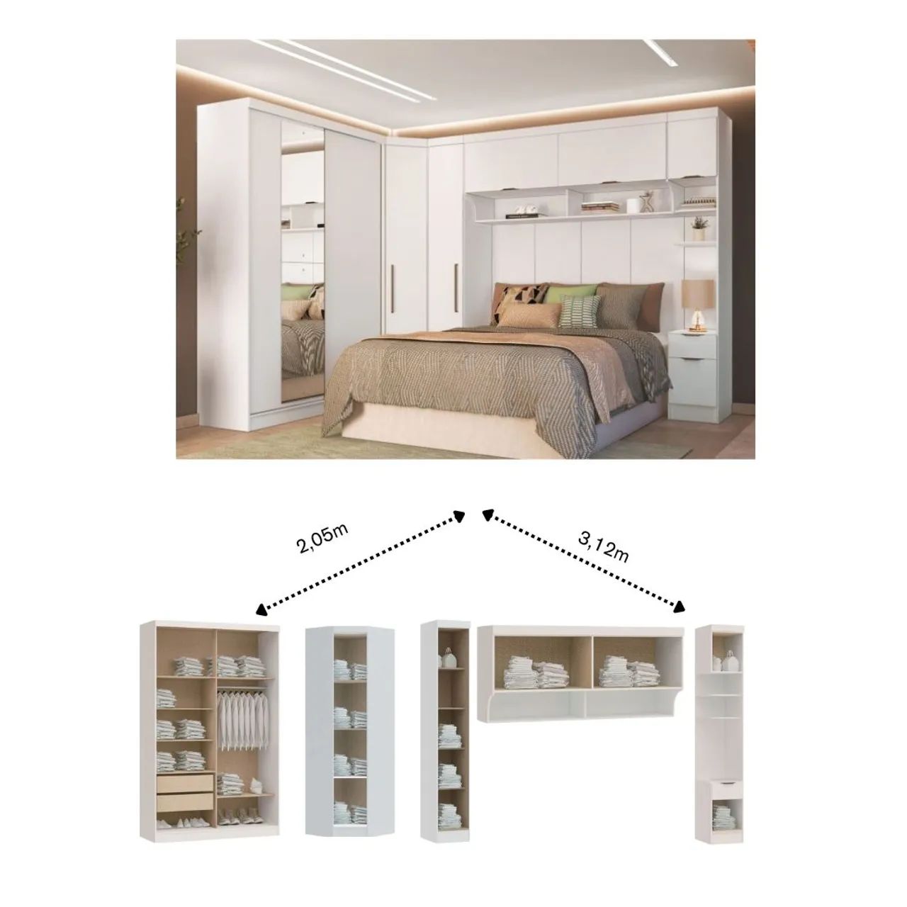 Guarda roupa casal modulado Infinity , à pronta entrega  - Foto 2