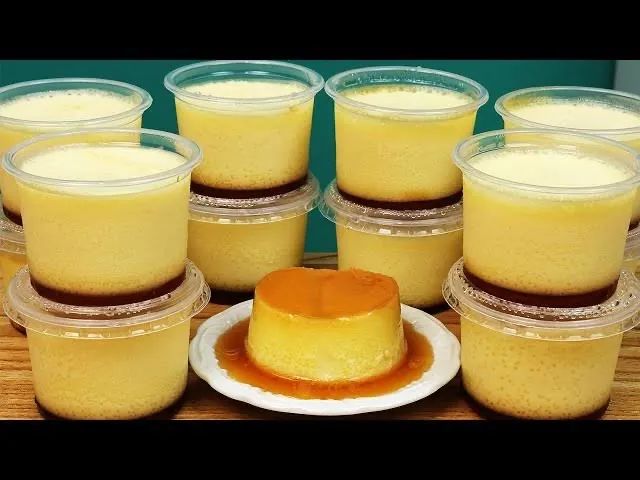 Bolo e pudim no pote 