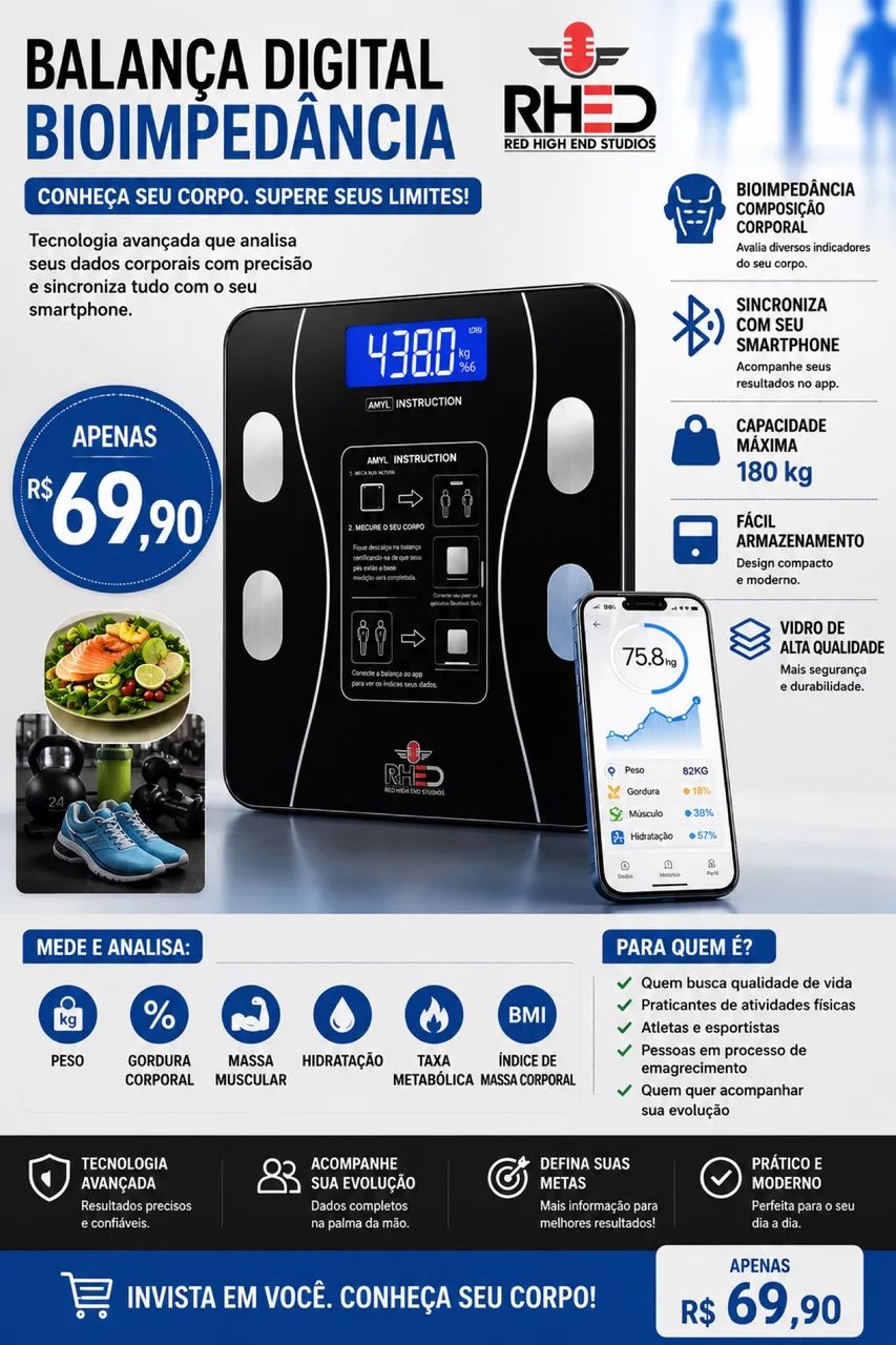 Balança impedância Bluetooth  - Foto 3