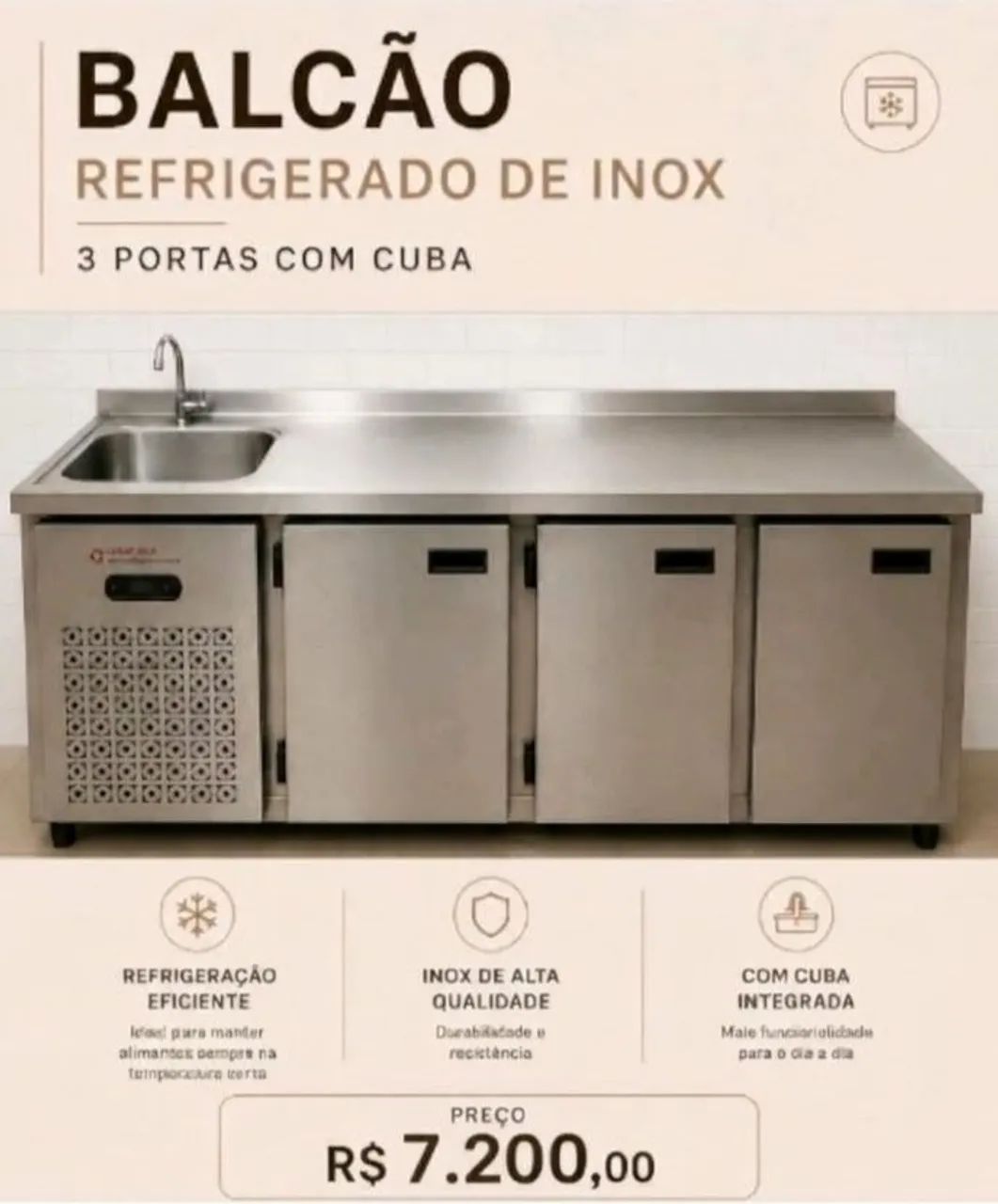 Balcão refrigerado