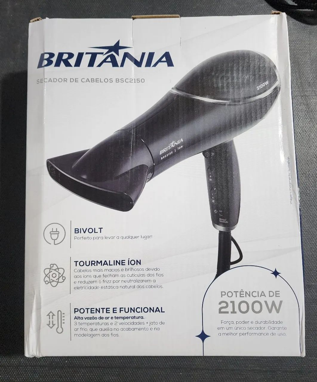 Secador de cabelo Britânia 2100w Bivolt  - nunca usado 