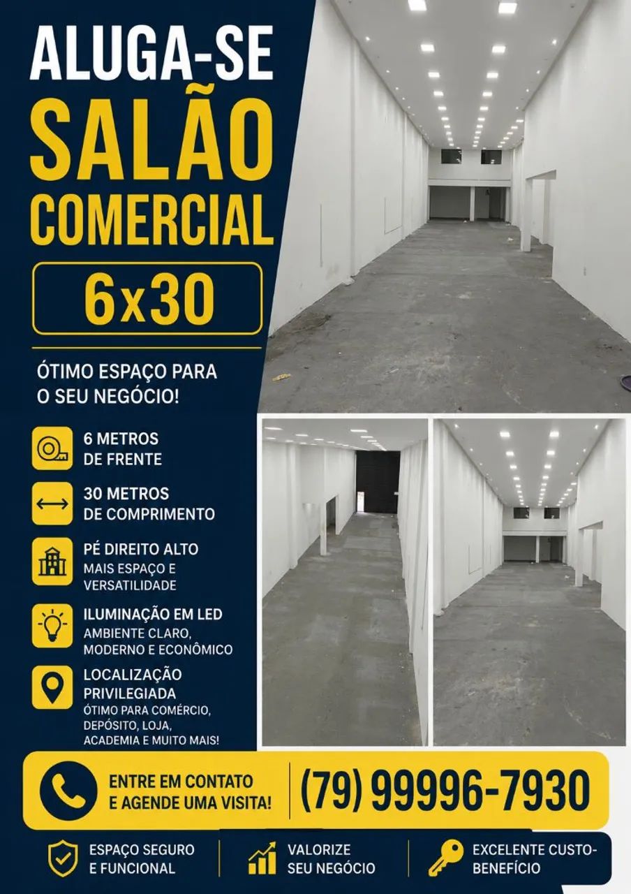 Alugo Salão Comercial 