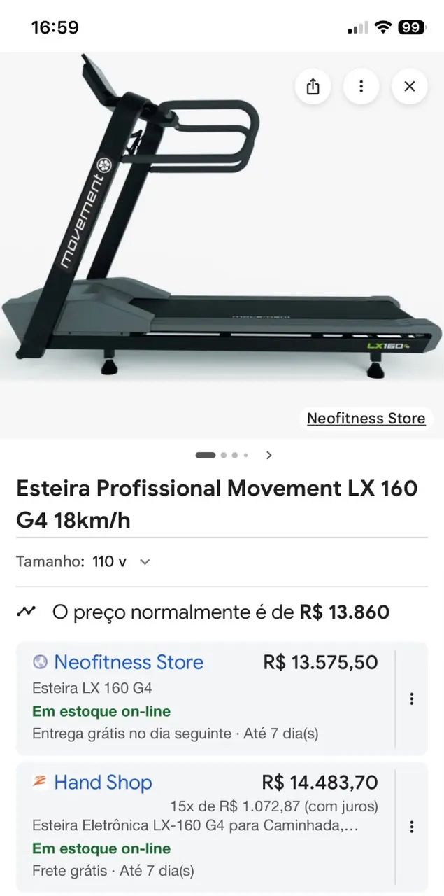 Esteira elétrica profissional  - Foto 3